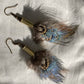 Feather + Recycled .22 Bullet Earrings