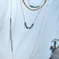 Peridot + Herkimer Diamond Long Necklace