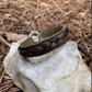 Water Buffalo Leather Horsehair Cuff Bracelet