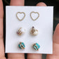 Set of 3 Wire Wrapped Studs