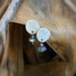 whitetail antler + labradorite stud earrings
