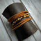 Amber + Herkimer Leather Wrap Bracelet