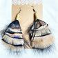 Miriam Turkey Feather + Recycled .22 Bullet Earrings