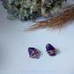 Natural Raw Amethyst Stud Earrings ♢ rts