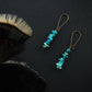 Raw Turquoise Drop Earrings ♢ rts
