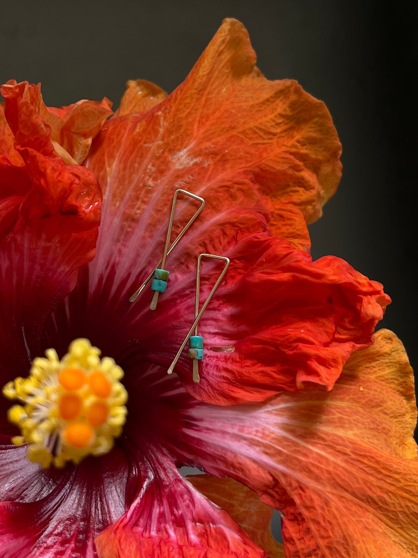 faith threader earrings | turquoise mini mahi