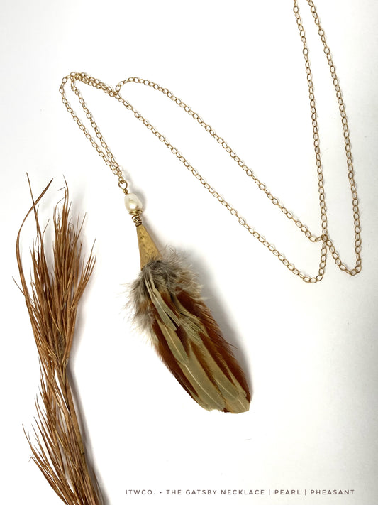 Gatsby Necklace | Pearl | Pheasant