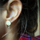 whitetail antler + labradorite stud earrings