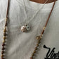 Puka Shell + Compass Rose Charm Necklace