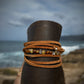 Amber + Herkimer Leather Wrap Bracelet