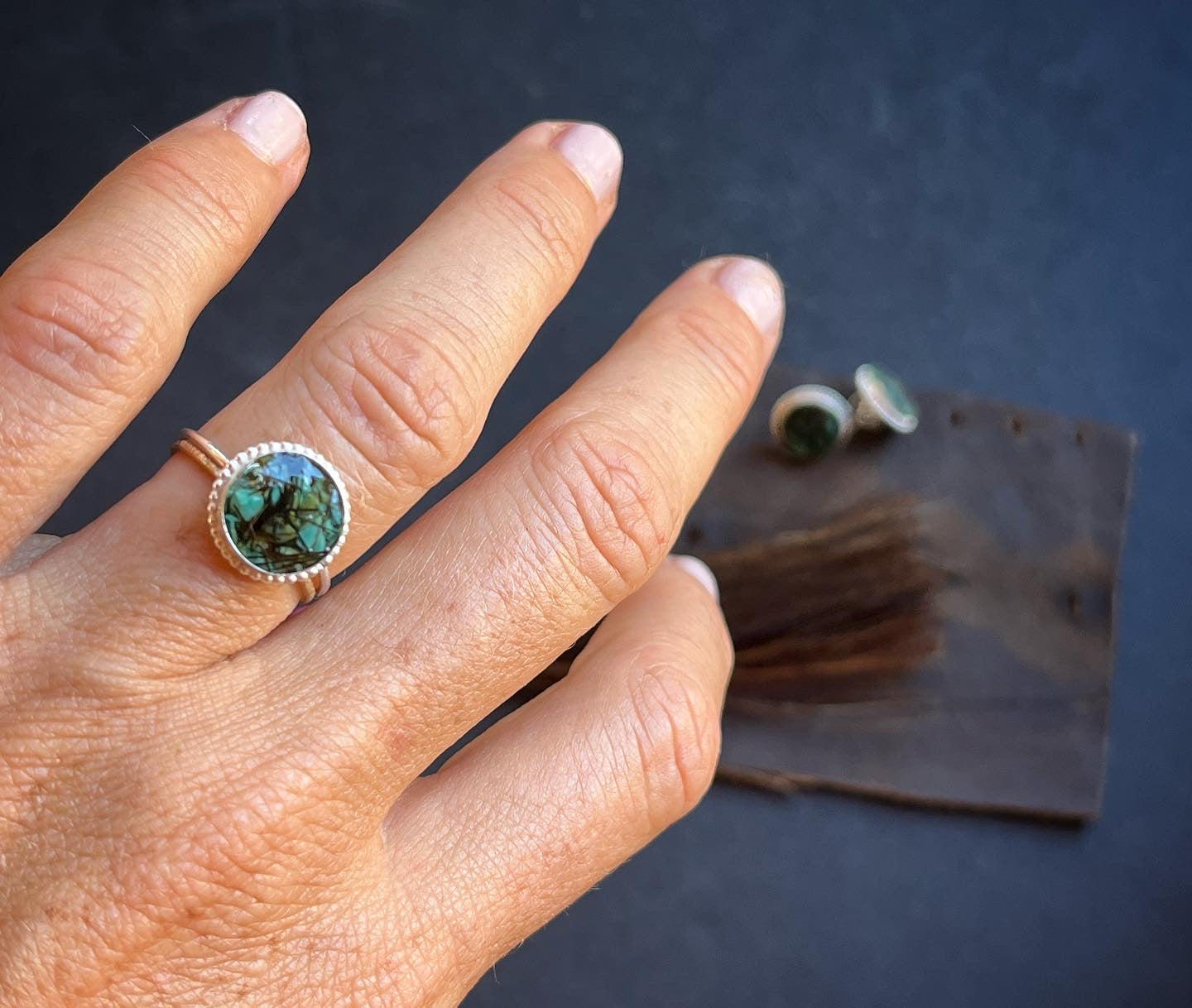 Custom Hair + Gemstone Ring