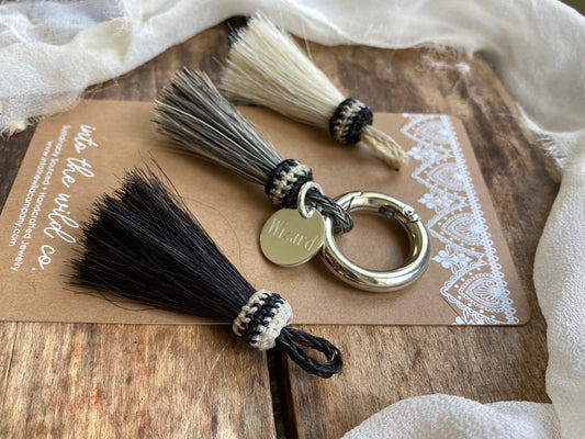 Custom Horsehair Bag Charm Keychain