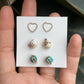 Set of 3 Wire Wrapped Studs