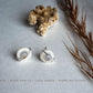 Puka shell + gemstone studs