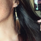 Horsehair tassel + recycled bullet earrings *rts