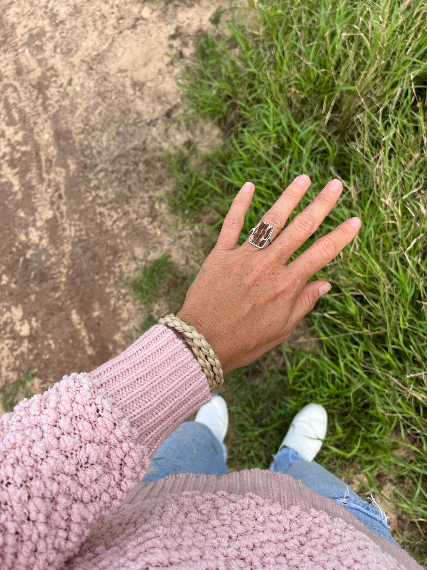 Hand Forged Antler Ring