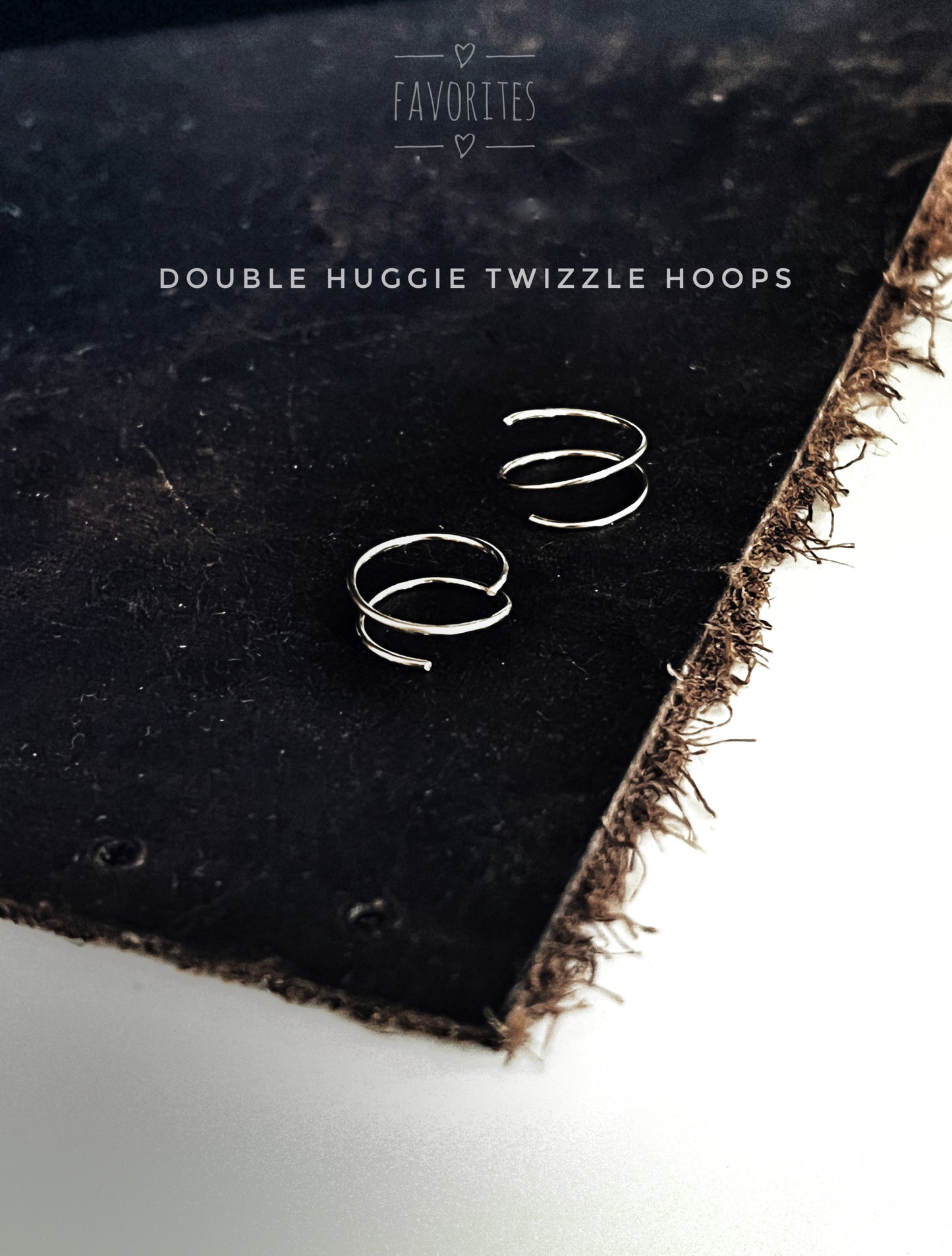 Double Huggie Twizzle Hoop Earrings