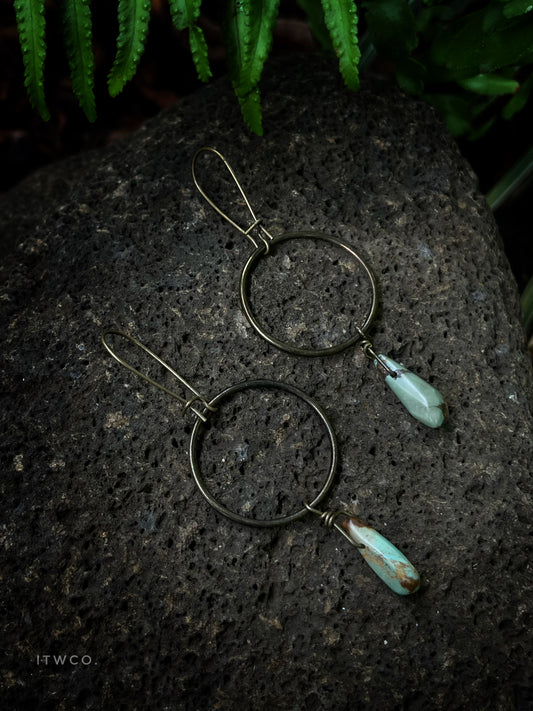 Lokahi Turquoise Hoops