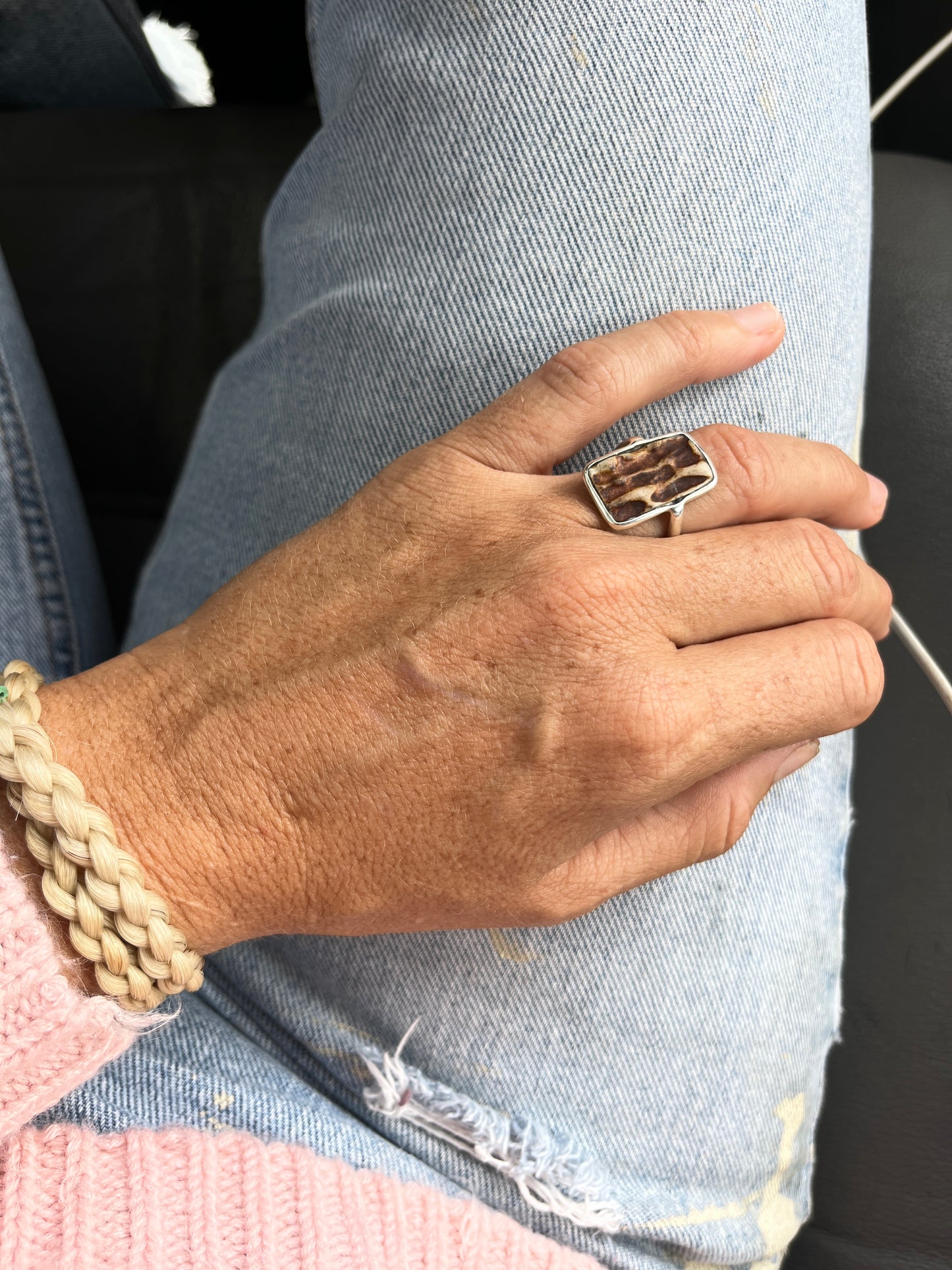 Hand Forged Antler Ring