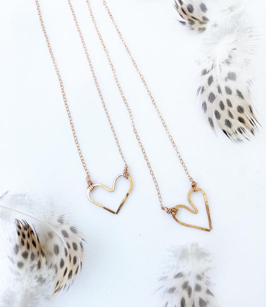 Hammered Heart Necklace