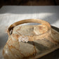 Hammered Herkimer Diamond Cuff Bracelet MTO