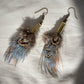 Feather + Recycled .22 Bullet Earrings