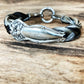 Custom Horsehair + Engraved Antique Sterling Spoon Bracelet