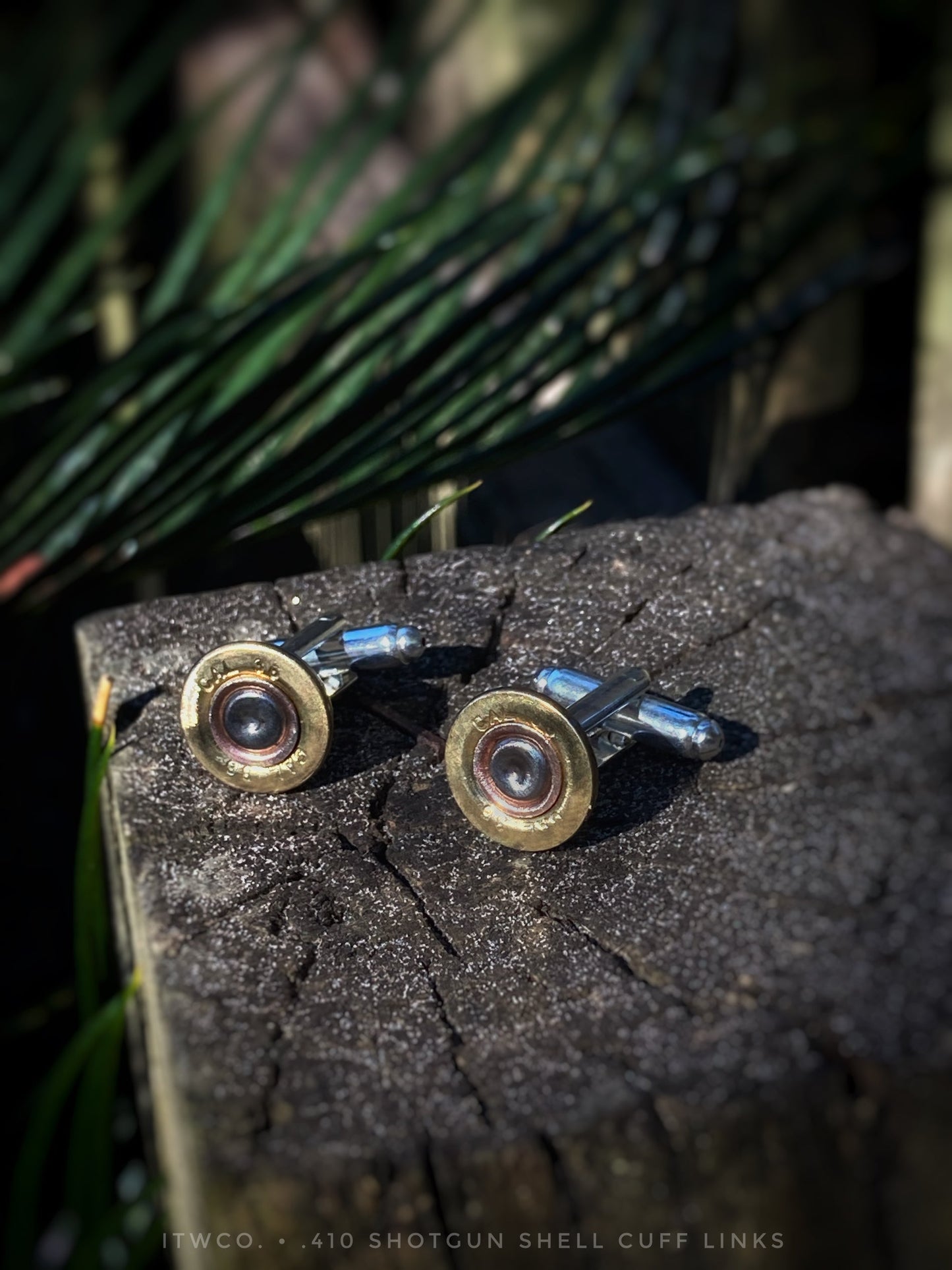 Recycled .410 Shotgun Shell + Birthstone Cuff Links