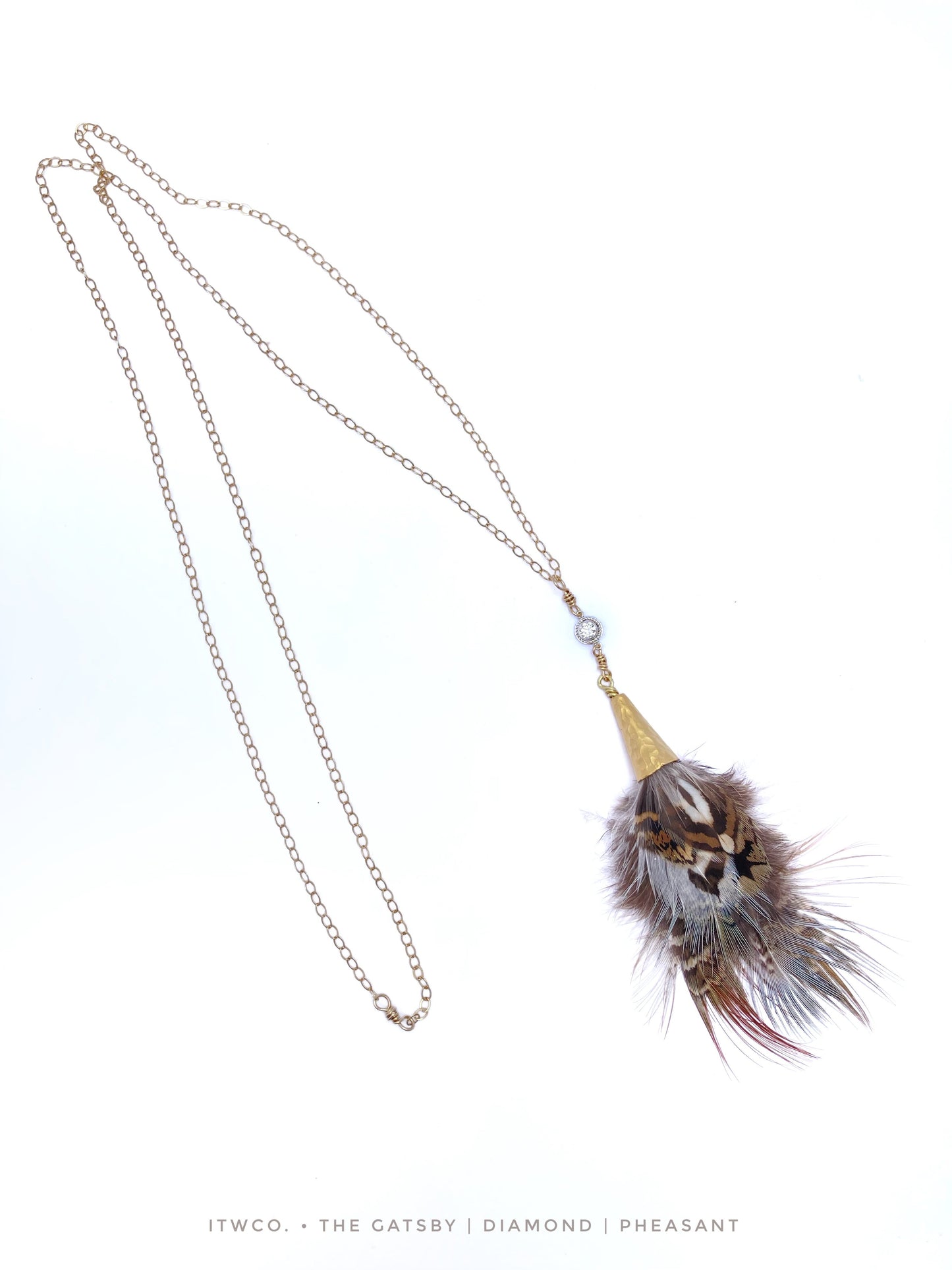 Gatsby Necklace | Moissanite | Pheasant