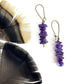 Raw Amethyst Drop Earrings ♢ rts