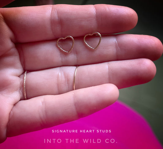 Signature Heart Studs