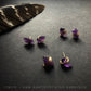 Natural Raw Amethyst Stud Earrings ♢ rts