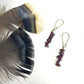 Raw Garnet Drop Earrings