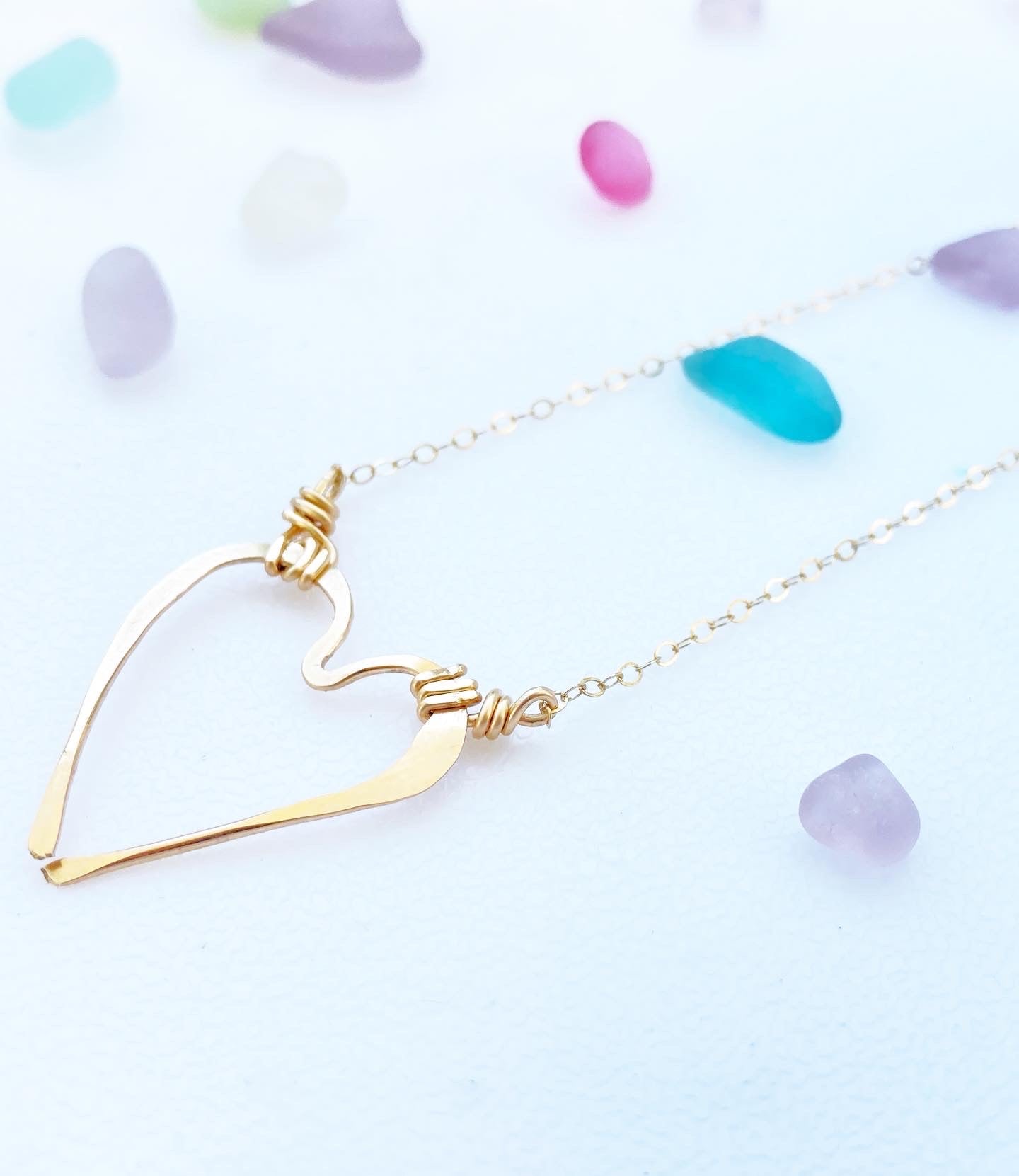 Hammered Heart Necklace
