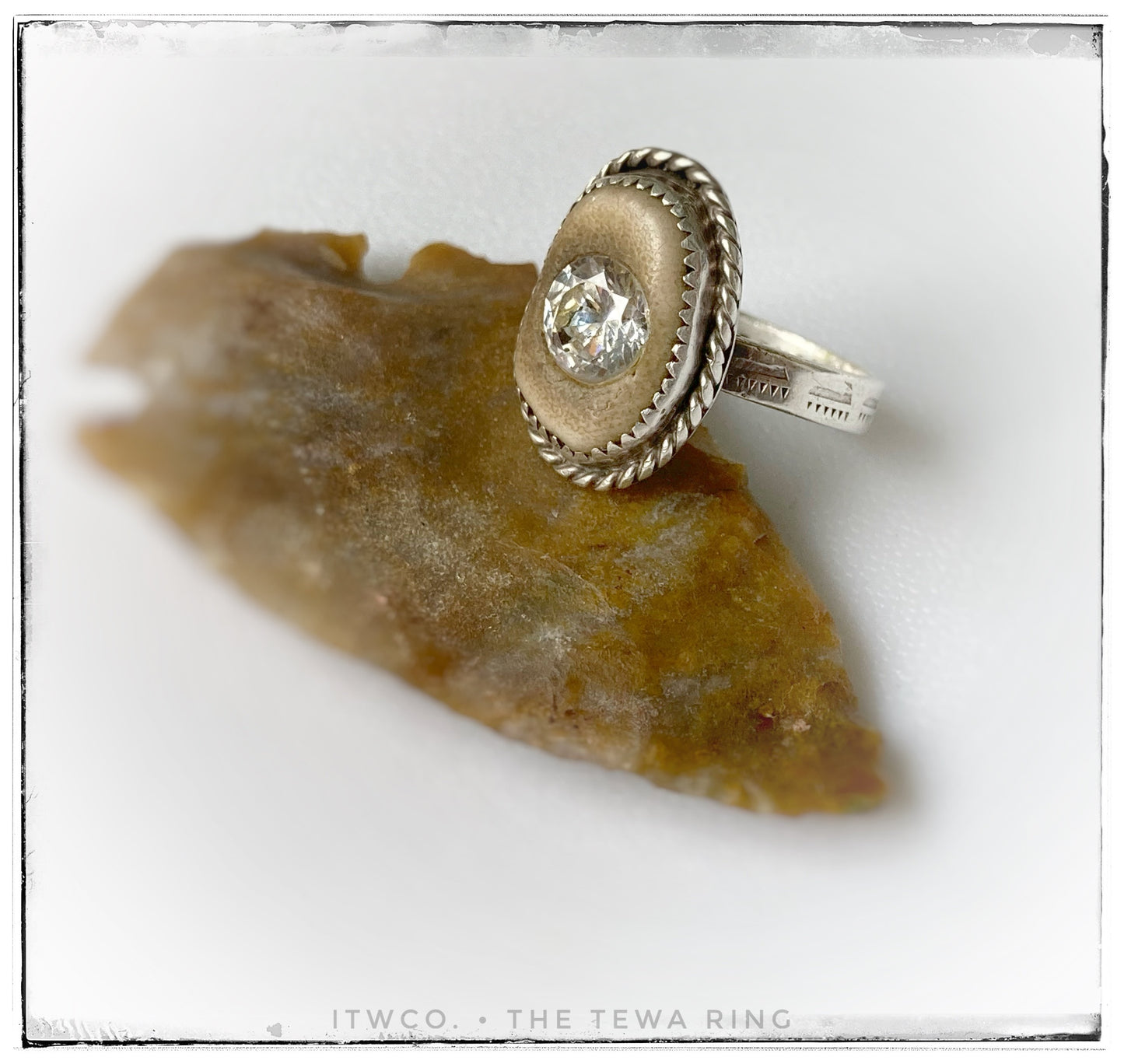 Tewa Antler Ring + Moissanite ♢ rts