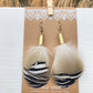 Feather + Recycled .22 Bullet Earrings MTO