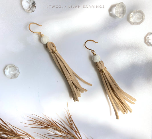 The Lilah Leather Earrings